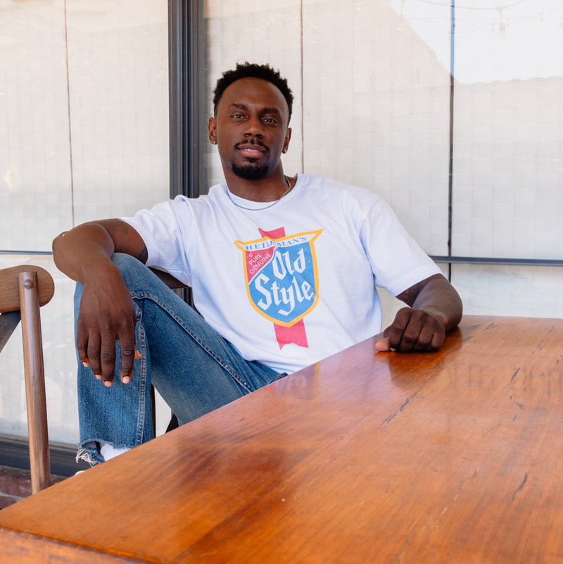 VINTAGE SHIELD TEE - WHITE